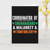 Shenanigans Malarkey Und Tomfoolery Lehrer St Pat Karte (Gelbe Blume)