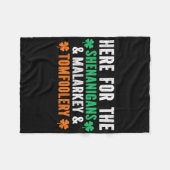 Shenanigans Malarkey Und Tomfoolery Lustiger St. P Fleecedecke (Vorderseite (Horizontal))