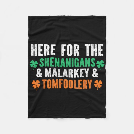 Shenanigans Malarkey Und Tomfoolery Lustiger St. P Fleecedecke (Vorderseite)