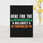 Shenanigans Malarkey Und Tomfoolery Lustiger St. P Karte (Gelbe Blume)