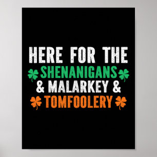 Shenanigans Malarkey Und Tomfoolery Lustiger St. P Poster