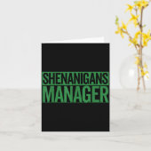 Shenanigans Manager Minimalistischer St. Patricks Karte (Gelbe Blume)