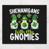 Shenanigans mit meinen Gnomies gewinnen St Patrick Bierflaschenetikett (Einzelnes Label)