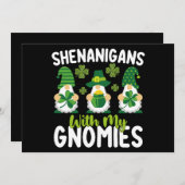 Shenanigans mit meinen Gnomies gewinnen St Patrick Einladung (Vorne/Hinten)