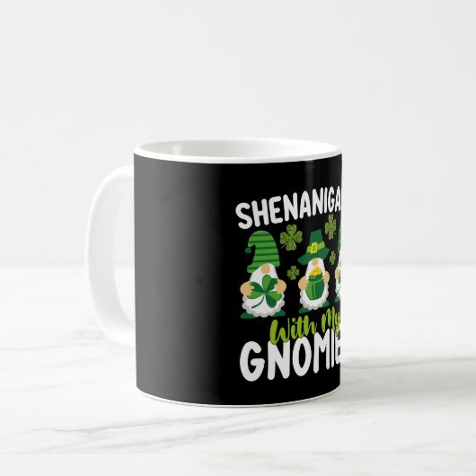 Shenanigans mit meinen Gnomies gewinnen St Patrick Kaffeetasse (Vorderseite Links)