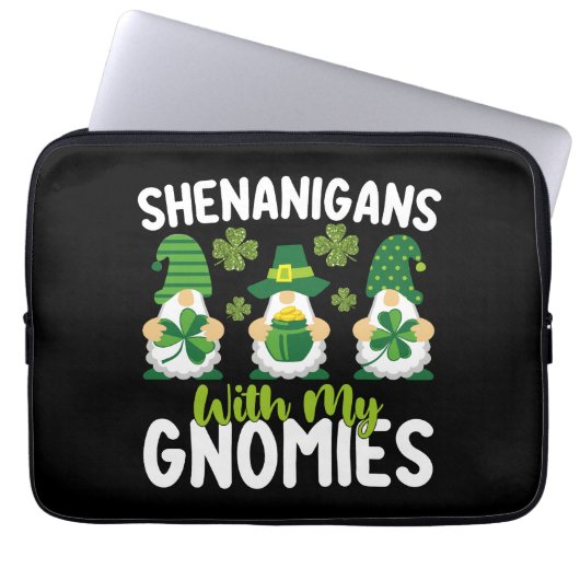 Shenanigans mit meinen Gnomies gewinnen St Patrick Laptopschutzhülle (Vorderseite)
