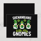 Shenanigans mit meinen Gnomies gewinnen St Patrick Postkarte (Vorne/Hinten)
