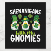 Shenanigans mit meinen Gnomies gewinnen St Patrick Weinetikett (Einzelnes Label)