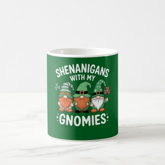 Shenanigans mit meinen Gnomies St Patrick's Day Ir Kaffeetasse (Mittel)