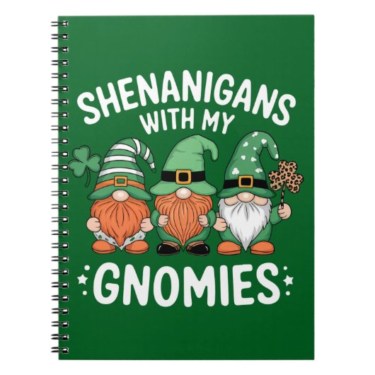Shenanigans mit meinen Gnomies St Patrick's Day Ir Notizblock (Vorderseite)