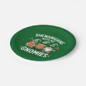 Shenanigans mit meinen Gnomies St Patrick's Day Ir Pappteller (Schrägansicht)