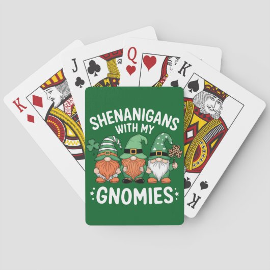 Shenanigans mit meinen Gnomies St Patrick's Day Ir Spielkarten (Rückseite)