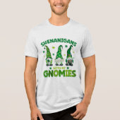 Shenanigans mit meinen Gnomies St Patricks Day Tri-Blend Shirt (Vorderseite)