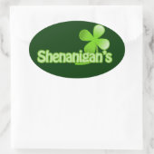 Shenanigans Ovaler Aufkleber (Tasche)