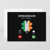 Shenanigans rufen den St. Patrick's Day Funny an Postkarte (Vorne/Hinten)