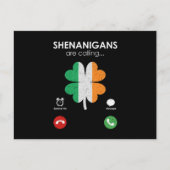 Shenanigans rufen den St. Patrick's Day Funny an Postkarte (Vorderseite)