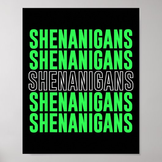 Shenanigans Saint Patricks Tag St. Pattys Tag  Poster (Vorne)