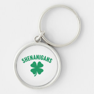 Shenanigans Shamrock St. Patrick's Day Retro  Schlüsselanhänger