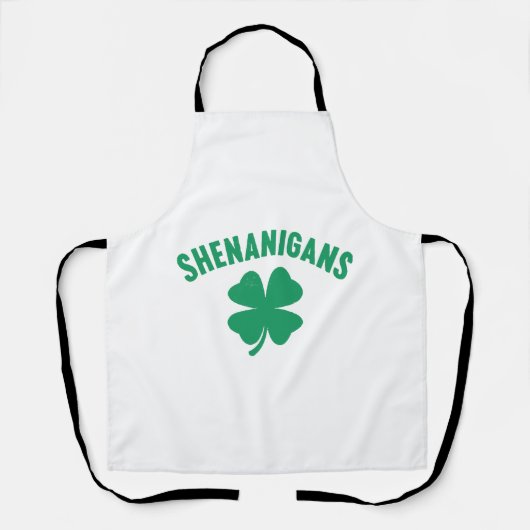 Shenanigans Shamrock St. Patrick's Day Retro Schürze (Vorderseite)