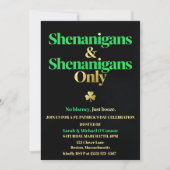 Shenanigans & Shenanigans Only St. Patrick’s Day Einladung (Vorderseite)