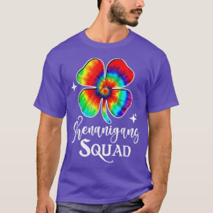 Shenanigans Squad Funny Irish Gefärbte Krawatte St T-Shirt