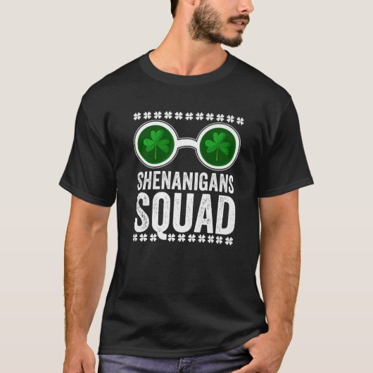 Shenanigans Squad Funny St Patricks Day Cool Matc T-Shirt (Vorderseite)