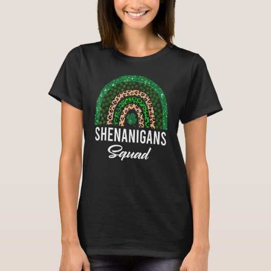 Shenanigans Squad Funny St Patricks Day Costume Ra T-Shirt (Vorderseite)
