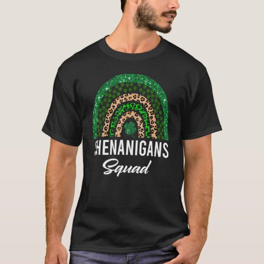 Shenanigans Squad Funny St Patricks Day Costume Ra T-Shirt (Vorderseite)