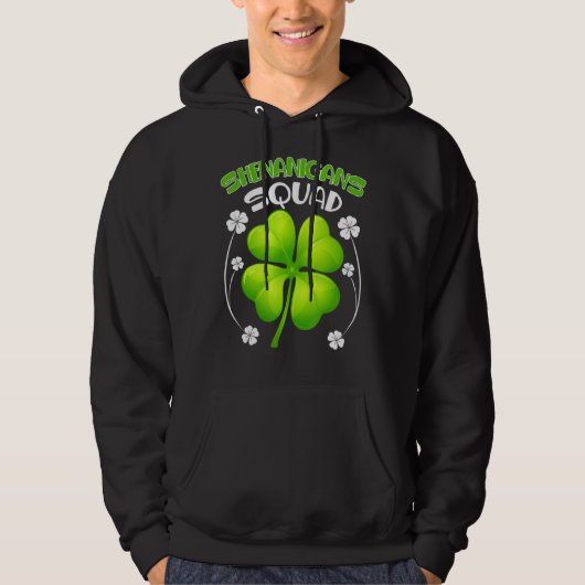 Shenanigans Squad Funny St Patricks Day Group Drin Hoodie (Vorderseite)