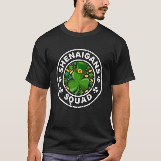 Shenanigans Squad Funny St Patrick's Day Matching T-Shirt (Vorderseite)