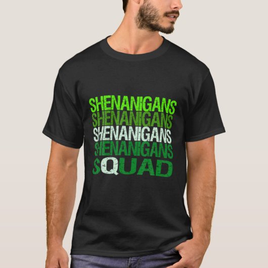 Shenanigans Squad Funny St. Patrick's Day Matching T-Shirt (Vorderseite)
