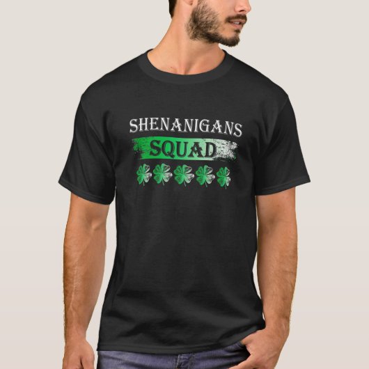 Shenanigans Squad Funny St Patricks Day Matching T-Shirt (Vorderseite)
