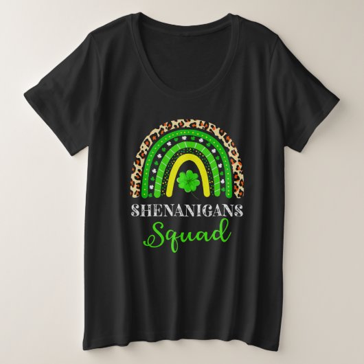 Shenanigans Squad Funny St Patricks Day Rainbow Große Größe T-Shirt (Design vorne)