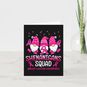 Shenanigans Squad Gnomes Pink Ribbon Brustkrebs Karte