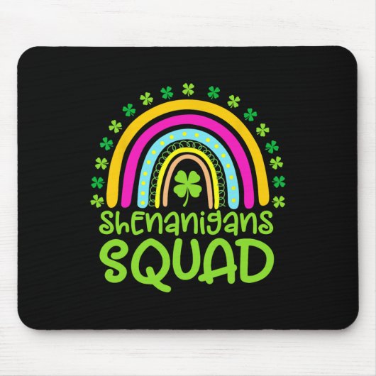 Shenanigans Squad Happy St Patrick's Day Rainbow S Mousepad (Vorne)