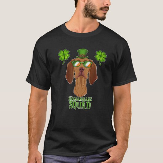Shenanigans Squad I St Patricks Day Vizsla T-Shirt (Vorderseite)
