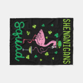 Shenanigans Squad Irischer Flamingo St Patricks Da Fleecedecke (Vorderseite (Horizontal))