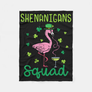Shenanigans Squad Irischer Flamingo St Patricks Da Fleecedecke