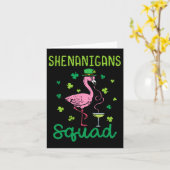Shenanigans Squad Irish Flamingo St Patricks Day B Karte (Gelbe Blume)