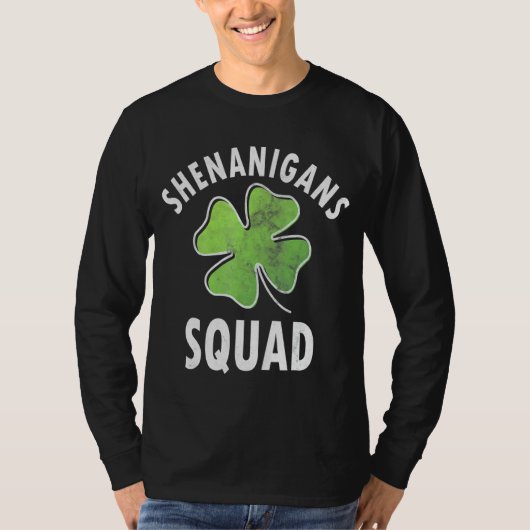 Shenanigans Squad Irish Funny St. Patricks Day T-Shirt (Vorderseite)