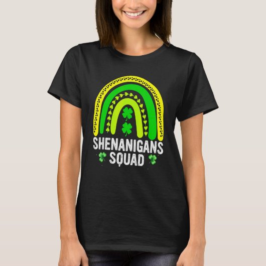 Shenanigans Squad Irish Funny St. Patricks Day T-Shirt (Vorderseite)