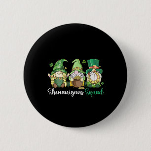 Shenanigans Squad Irish Gnomes Clover - St Patrick Button