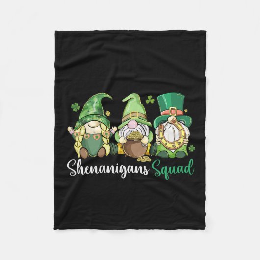 Shenanigans Squad Irish Gnomes Clover - St Patrick Fleecedecke (Vorderseite)