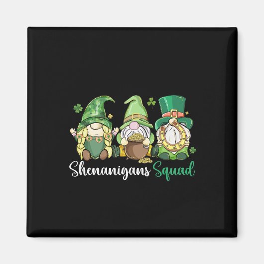 Shenanigans Squad Irish Gnomes Clover - St Patrick Magnet (Vorne)