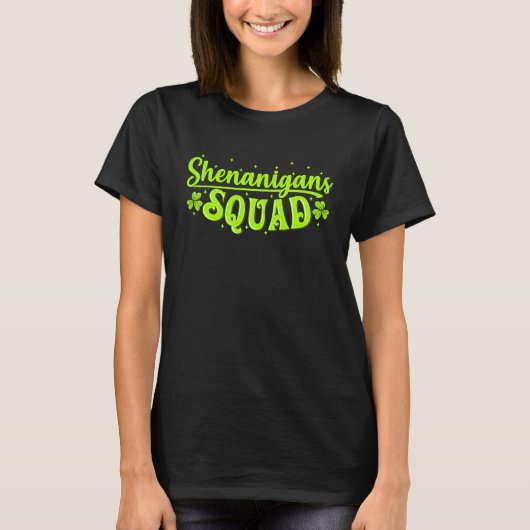 Shenanigans Squad Irish St. Patricks Day T-Shirt (Vorderseite)