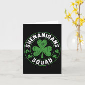 Shenanigans Squad Kleeblatts Irish Funny St Patric Karte (Gelbe Blume)