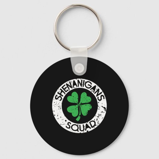 Shenanigans Squad Lustiger St. Patrick's Day passe Schlüsselanhänger (Vorderseite)
