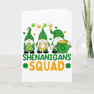 Shenanigans Squad Lustiges St. Patricks Day T-Shir Karte