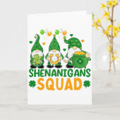 Shenanigans Squad Lustiges St. Patricks Day T-Shir Karte (Gelbe Blume)