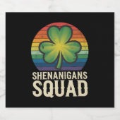 Shenanigans Squad Matching St Patricks Day Group Bierflaschenetikett (Einzelnes Label)